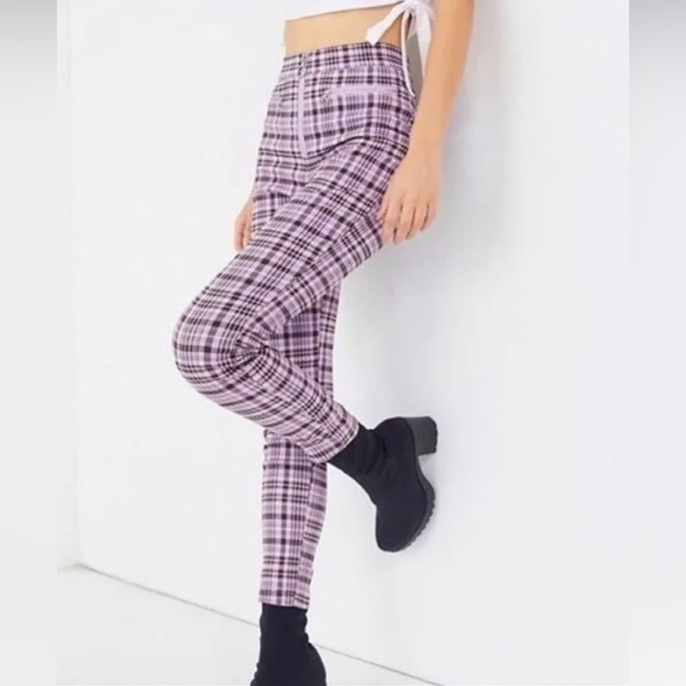 Urban Outfitters Plaid Susie Purple Pants Size 6